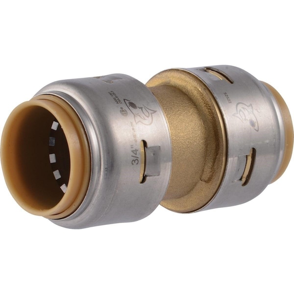 3/4 In. Push-to-Connect Straight Brass Coupling